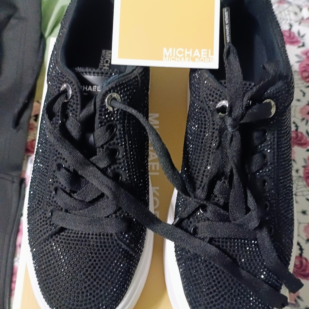 Michael Kors Black Sparkle Sneakers